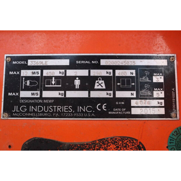 2015 JLG 3369LE-41379790