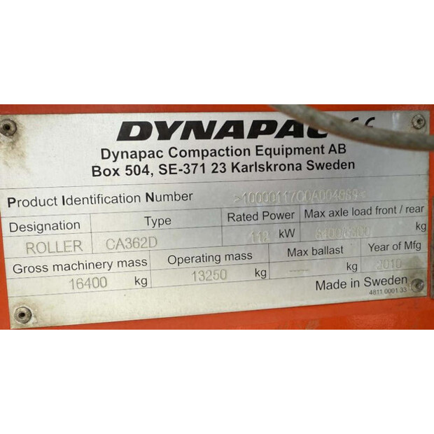 2010 DYNAPAC CA362-41380927