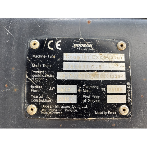 2016 Doosan DX255LC-5-41388682