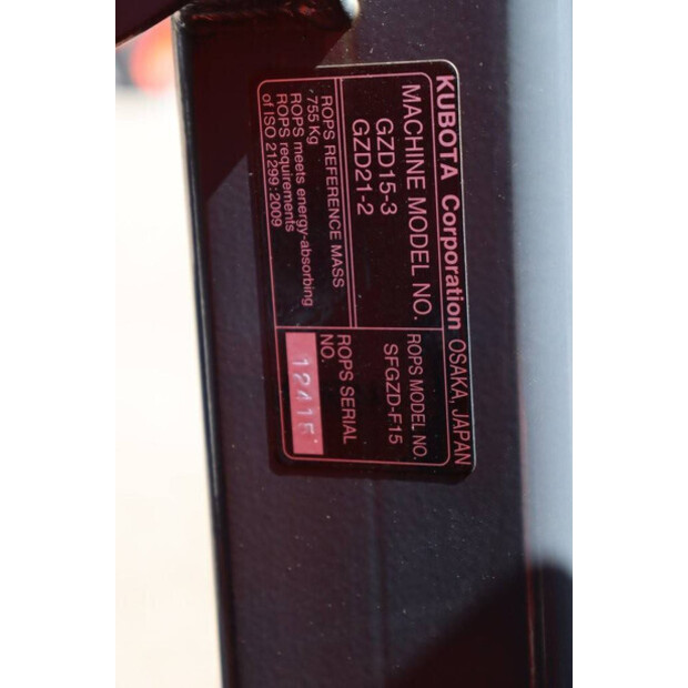 2020 KUBOTA GZD15-II-41399999