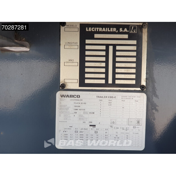 2018 Lecitrailer SR 3ESS Liftachse Rolltor-41438506