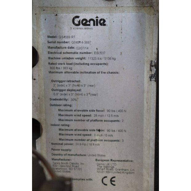 2014 Genie GS 4069 RT-41481648