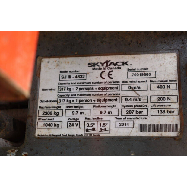 2014 SkyJack SJIII-4632-41481724