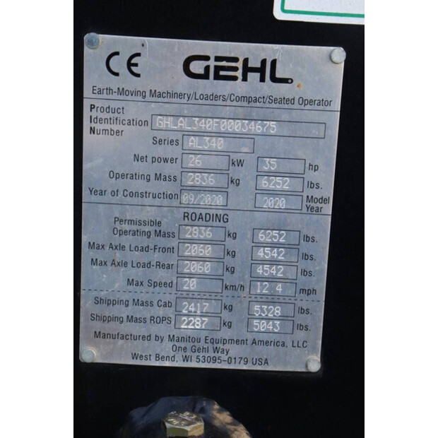 2020 Gehl AL340-41485093