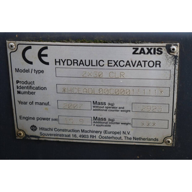 2007 هيتاشى ZX30 CLR-41486004