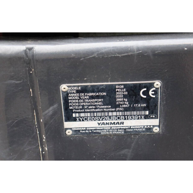 2022 YANMAR SV26-41486314
