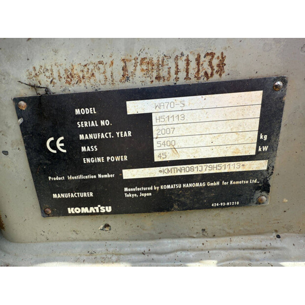 2007 كوماتسو WA70-5-41486786