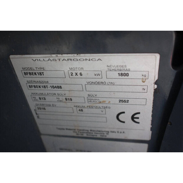 2016 Toyota 8FBEK18T-41487122