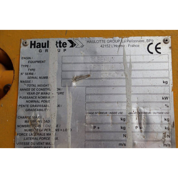 2014 Haulotte Ciseaux Optimum 8-41489170