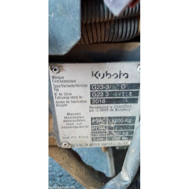 2016 KUBOTA G23-41536816