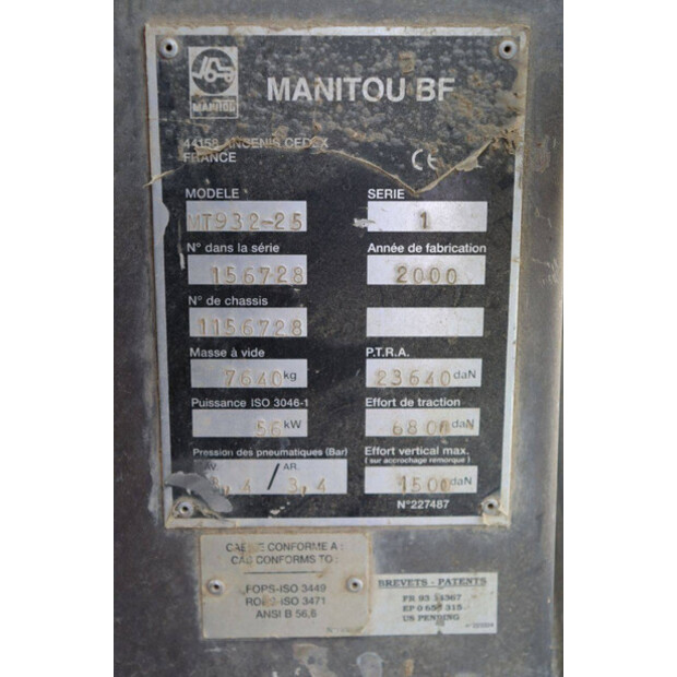 2000 Manitou MT932-25-41545217