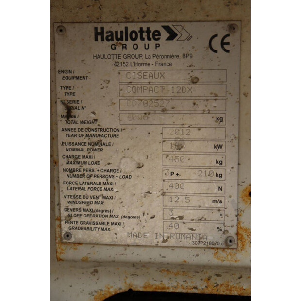 2012 Haulotte COMPACT 12DX-41545390