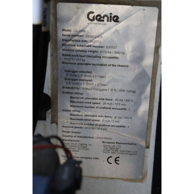 2012 Genie GS-3369-41545421