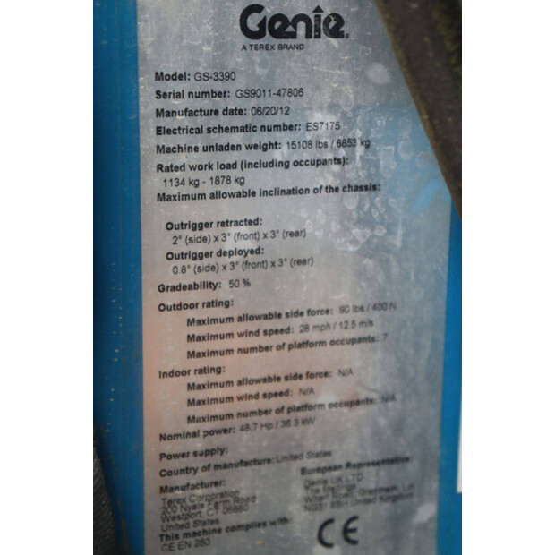 2012 Genie GS-3390-41545523
