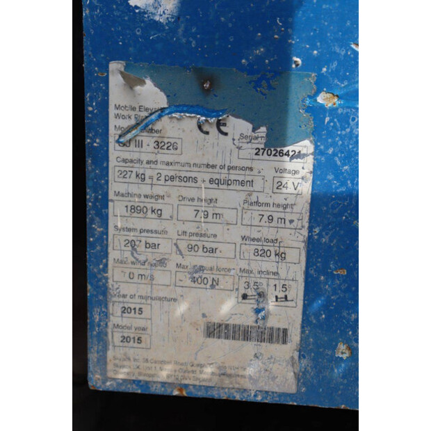 2015 SkyJack SJIII-3226-41545566