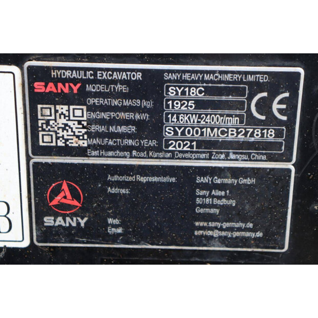 2021 Sany SY18C-41545736