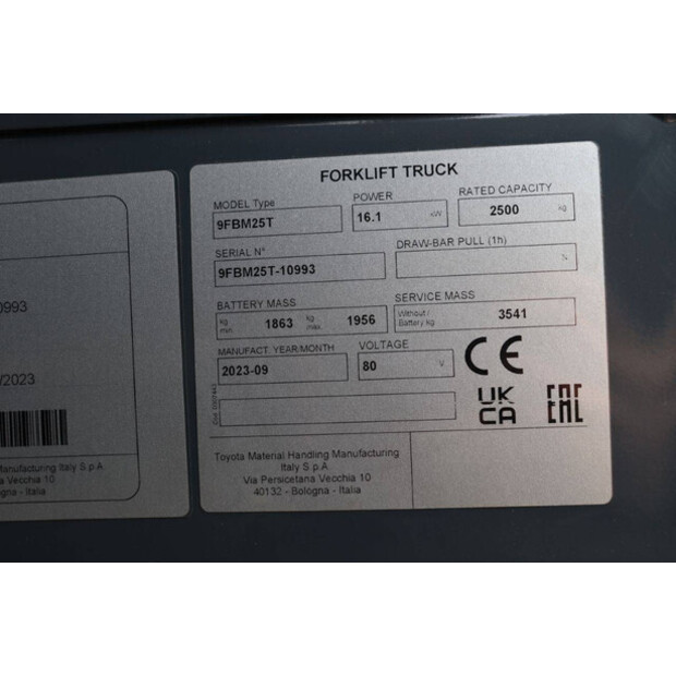 2023 تويوتا 9FBM25T-41546568