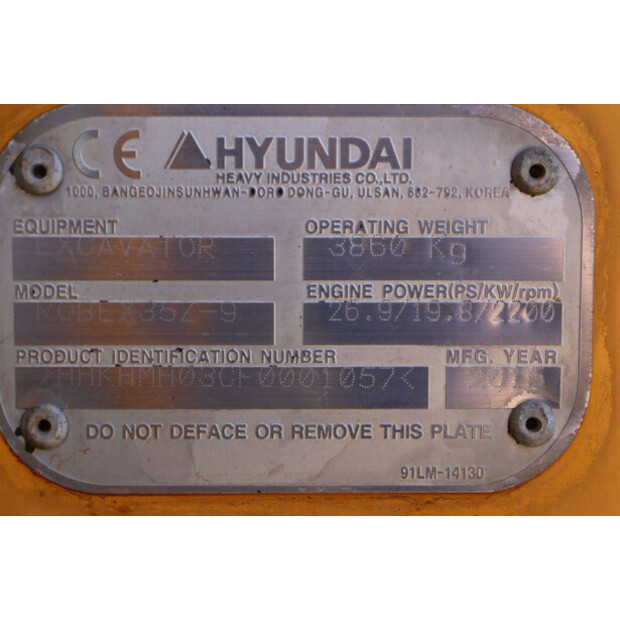 2015 Hyundai ROBEX 35Z-9-41547582