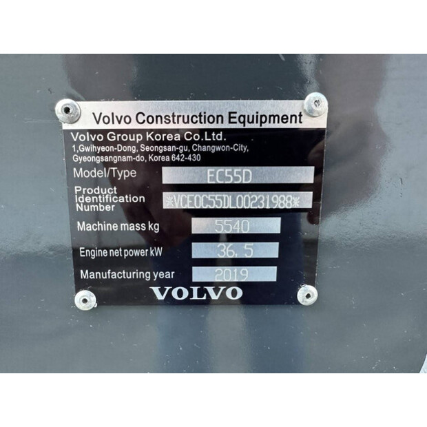 2019 Volvo EC55D-41547805