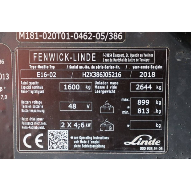 2018 Linde E16-02-41551126
