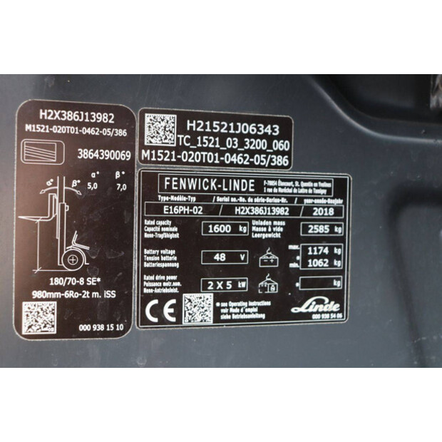 2018 Fenwick-Linde E16PH-02-41551503
