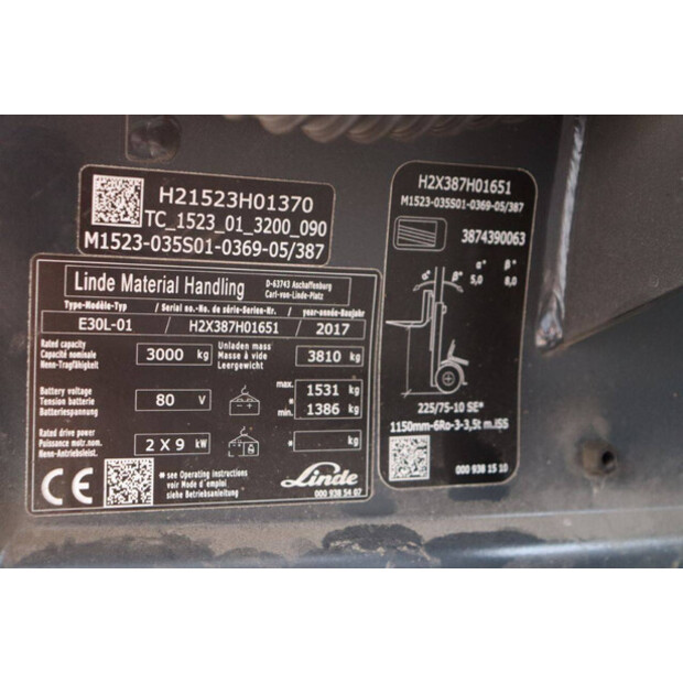 2017 Linde E30L-01-41551581