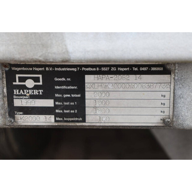 1999 Hapert K2000 14-41554071