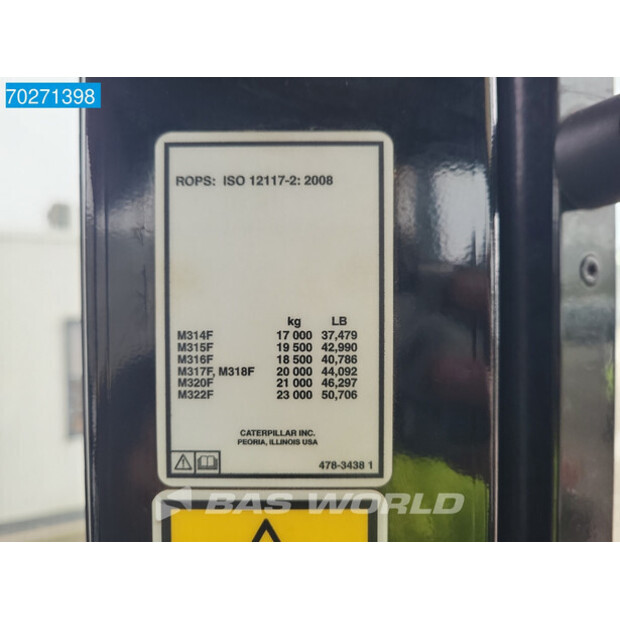 2018 Caterpillar M314F-41586863