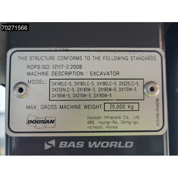 2019 Doosan DX140W-5-41586909