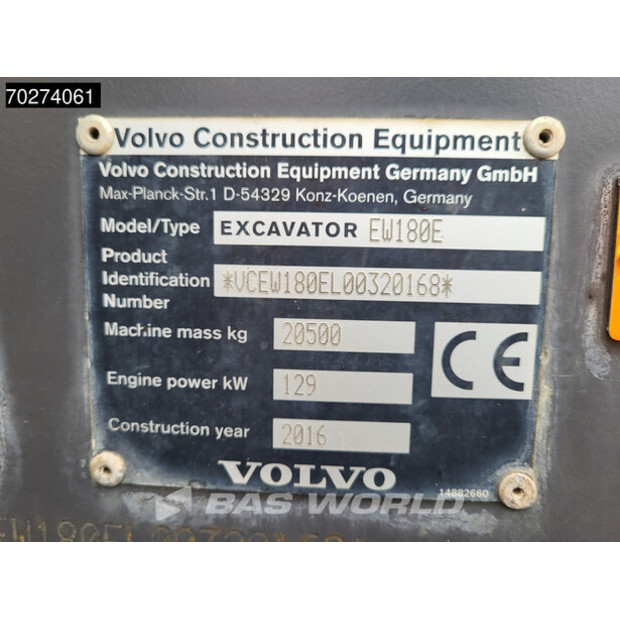 2016 Volvo EW180E-41587114
