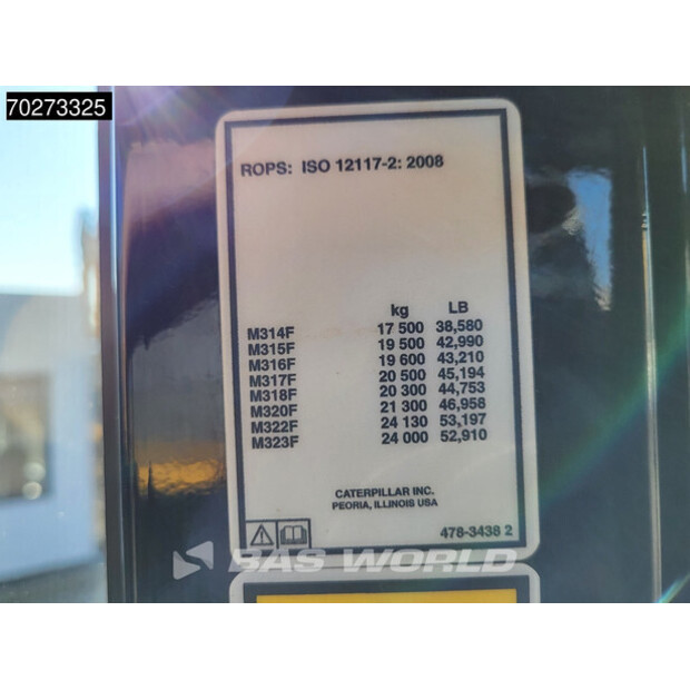 2018 Caterpillar M314F-41587398