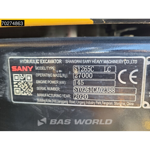2020 Sany SY265C LC-41587480