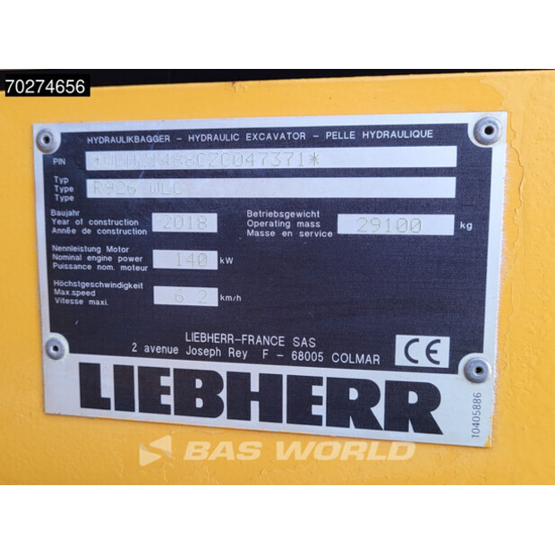 2018 Liebherr R926 LC-41587635