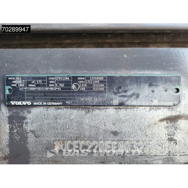 2018 فولفو EC220EL-41589554