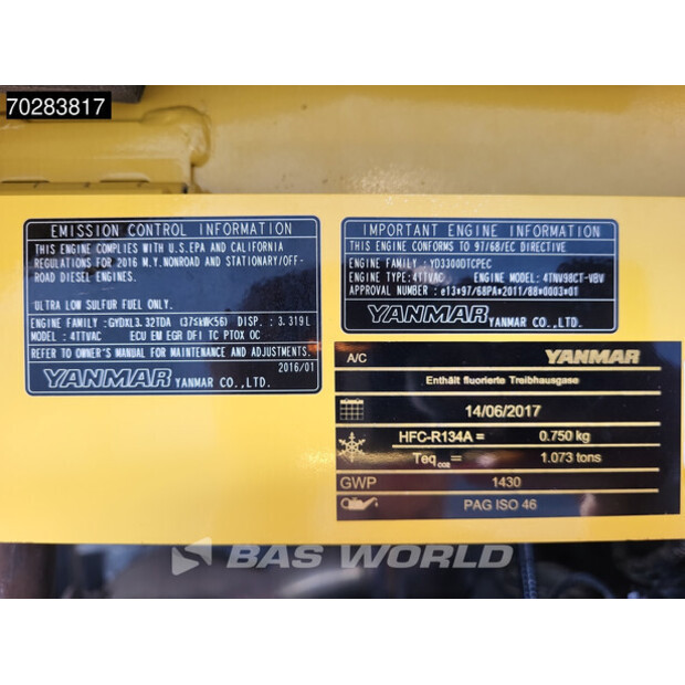 2017 YANMAR SV100-2A-41590092