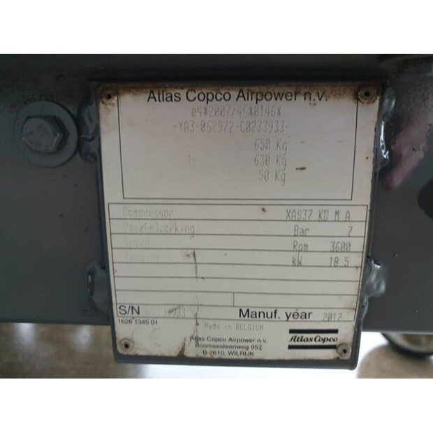 2012 Atlas-Copco XAS 37 KD-41618075
