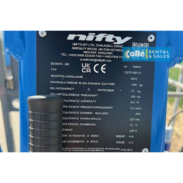 2023 Niftylift 120TE-41709546