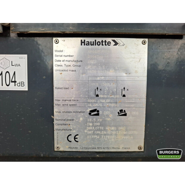 2022 Haulotte HA16RTJ-41737688