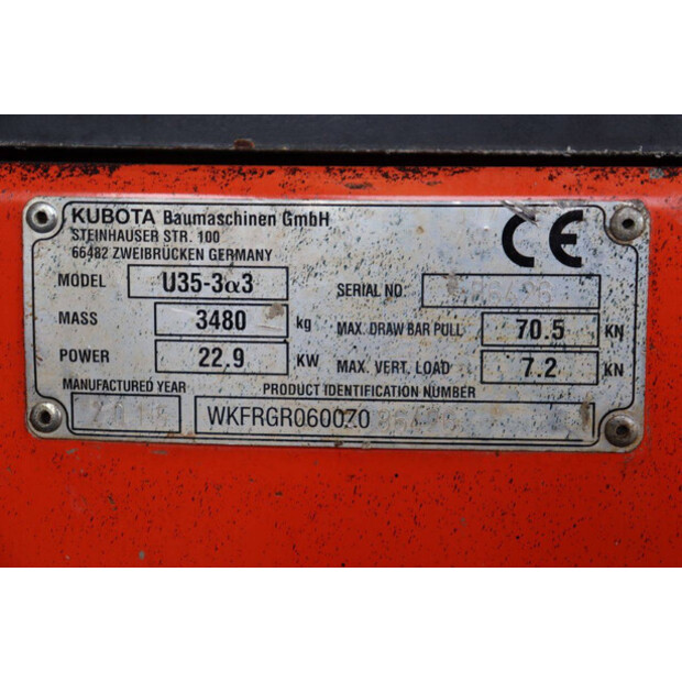 2015 KUBOTA U35-3A3-41737961