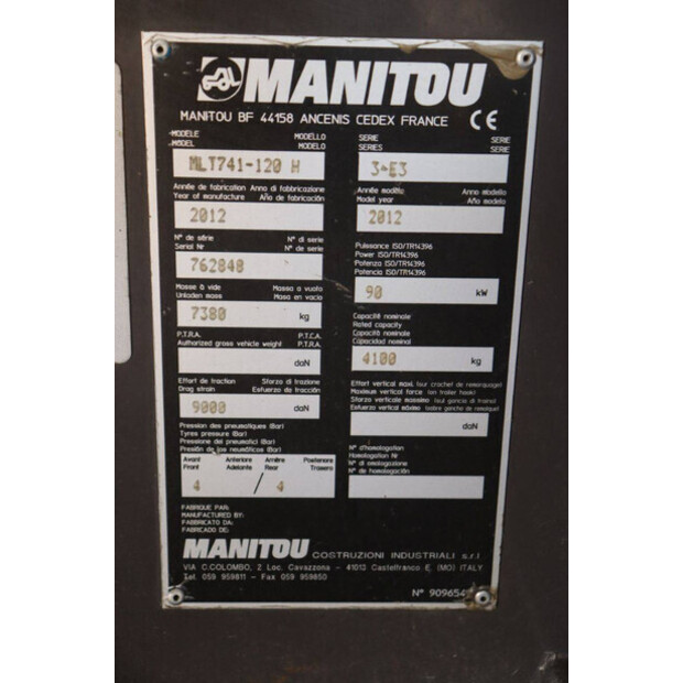 2012 Manitou MLT741-41738019