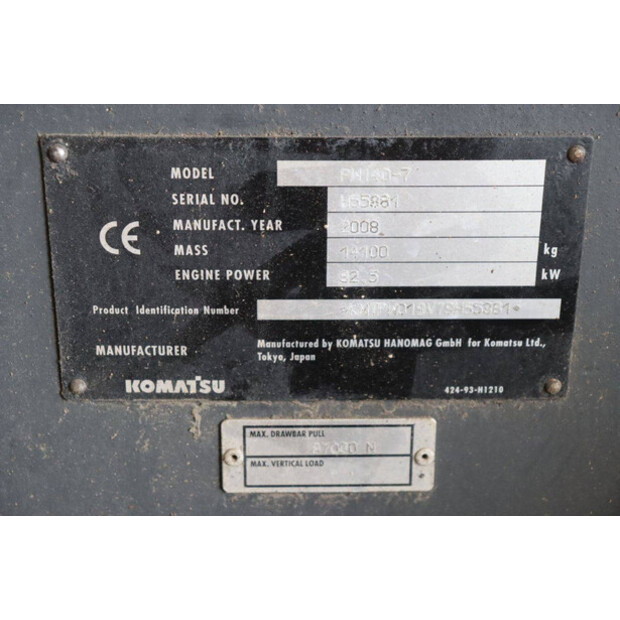 2008 Komatsu PW140-7-41738129