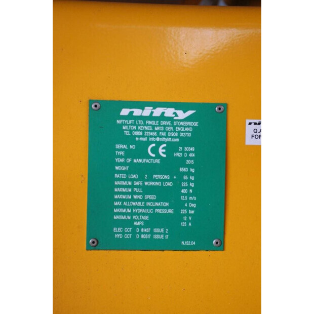 2015 Niftylift HR21D-41739461