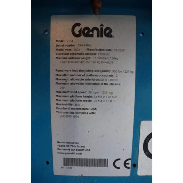 2001 Genie Z-34/22-41745374
