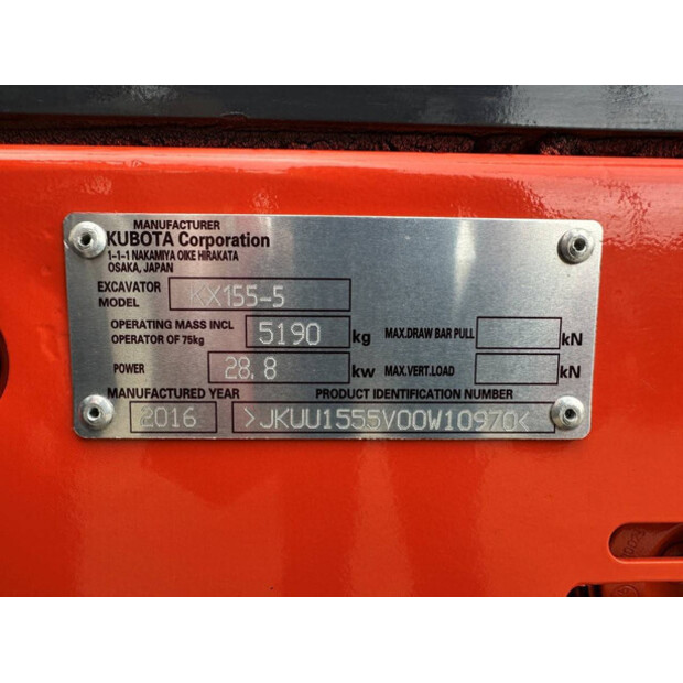 2016 KUBOTA KX155-5-41745612