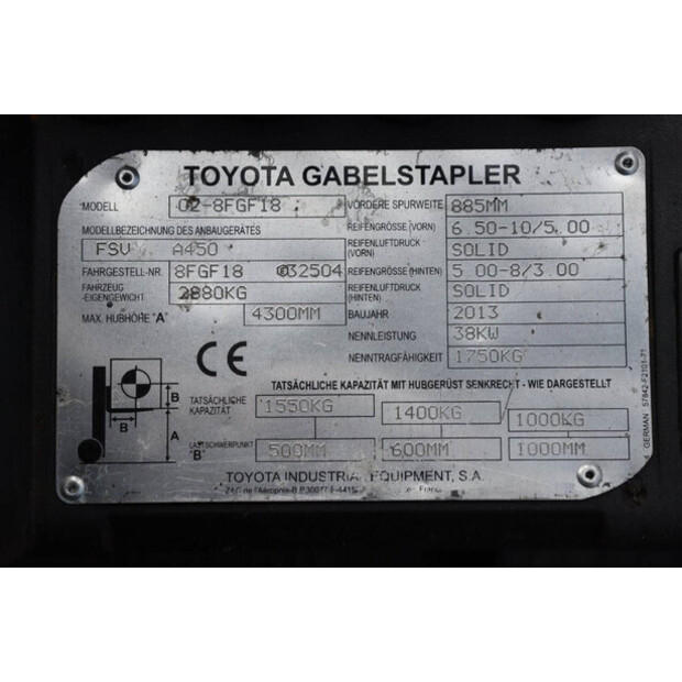 2013 Toyota 02-8FGF18-41748951