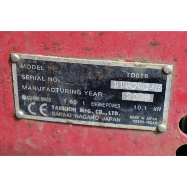 2009 TAKEUCHI TB016-41750619