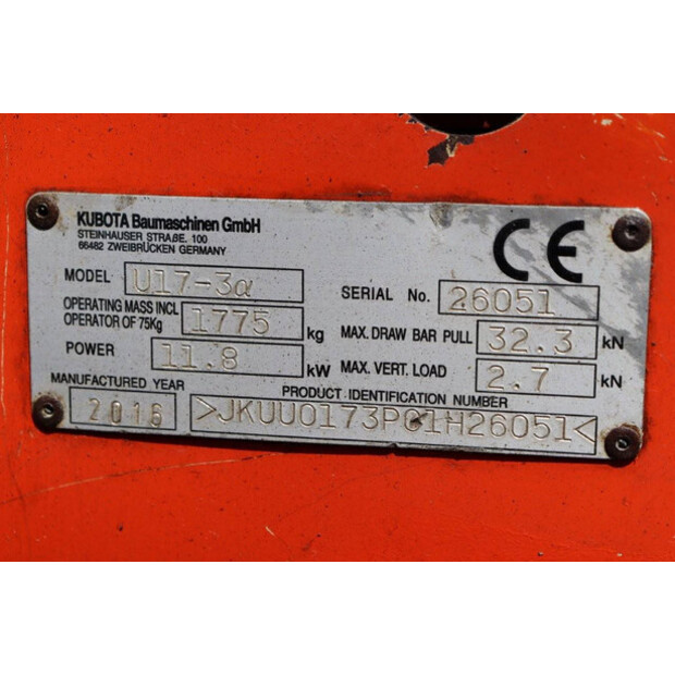 2016 كوبوتا U17-3A-41750811