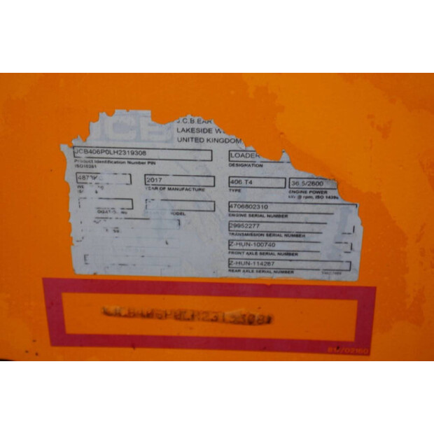 2017 JCB 406 T4-41751276