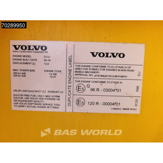 2018 Volvo A35G-41807811