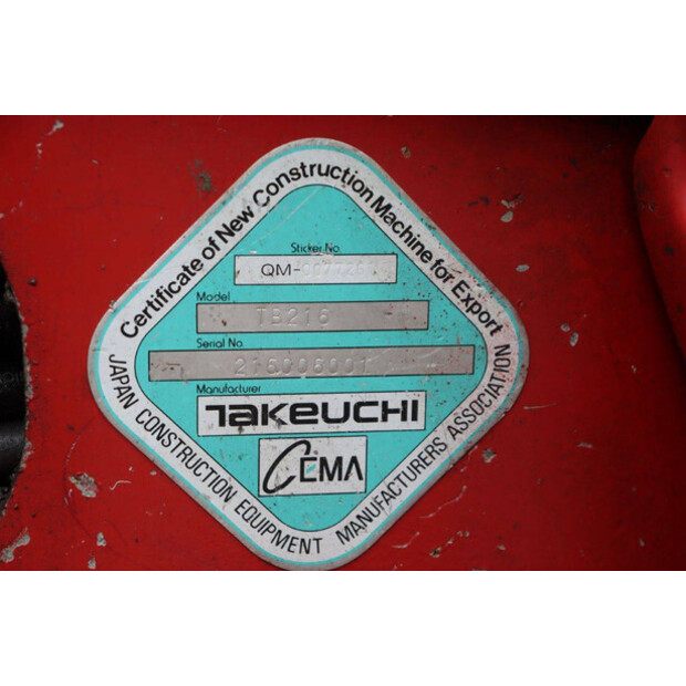 2016 TAKEUCHI TB216-41807947